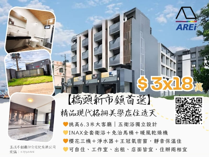 💎D【橋頭新市鎮首選】精品現代格柵美學店住透天
