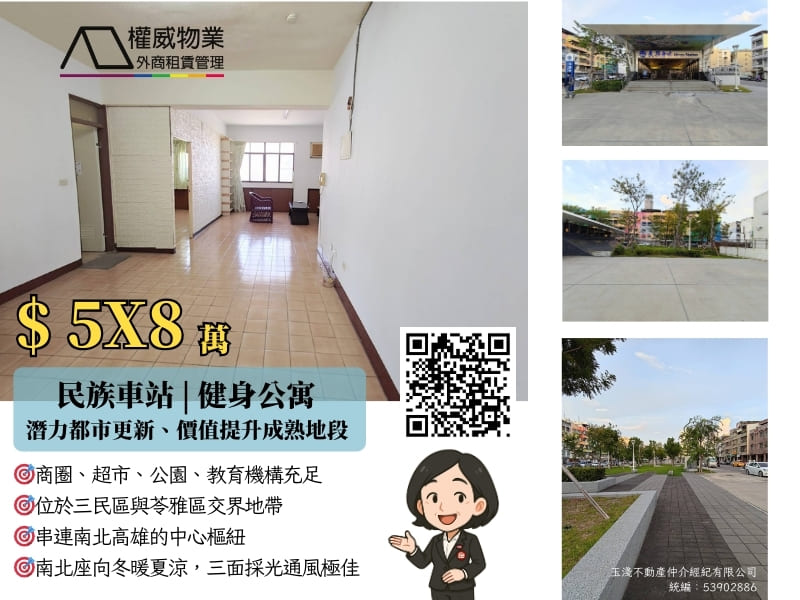 民族車站 | 健身公寓 潛力都市更新、價值提升