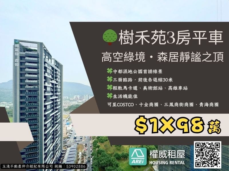 🌳樹禾苑3房平車｜高空綠境・森居靜謐之頂