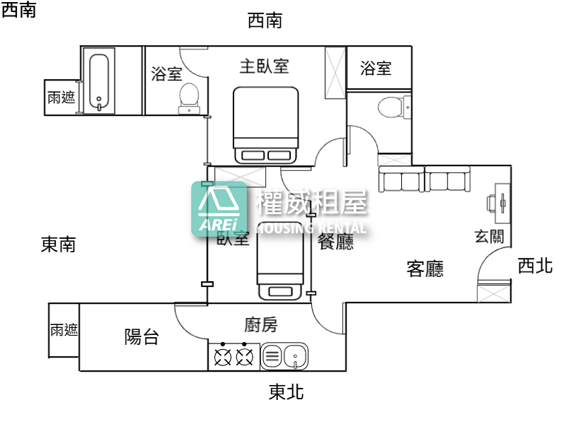 R16高鐵耀嵩豐高樓空屋雙衛兩房平車