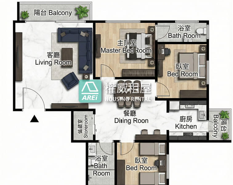 🌿綠海首排｜太普明日匯高樓3+1房平車｜三塊厝站前